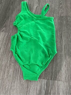 Girls' Bright Green One-Piece Swimsuit